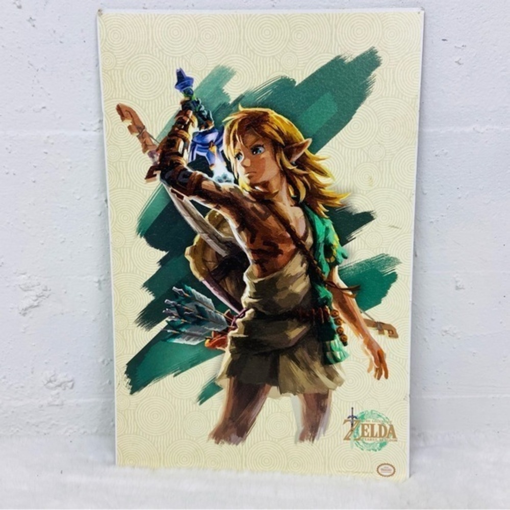 Nintendo The Legend of Zelda Link holding sword Canvas Wall Art